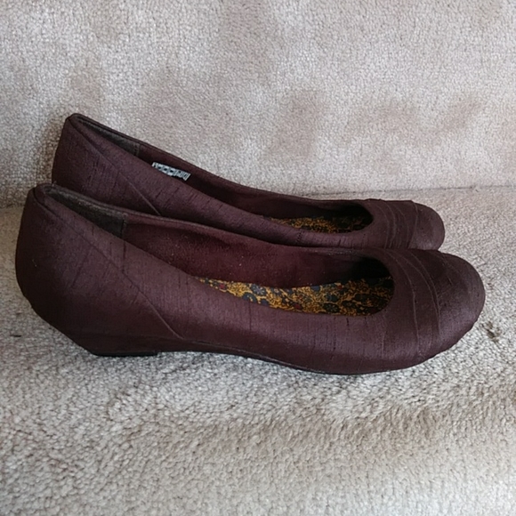 Rocket Dog Floral Linen Look Wedge Shoes7.5M Brown - Picture 15 of 16